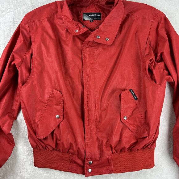 Vintage Members Only By Europe Craft Bomber Jacket Mens Size 46 1980's Red Large - Picture 4 of 10